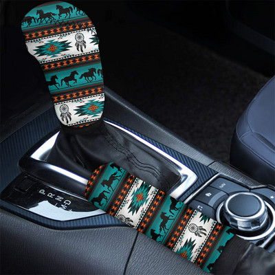 INSTANTARTS African Horse Stilingas dizainas Automatinė pavarų perjungimo rankenėlės dangtelio apsauga Minkšta automobilio priedai Rankinio stabdžio dangtelis