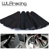 Guler de schimbător de viteze de mașină universal din piele PU de 16 mm Fibră de carbon Auto Buton schimbător de viteze pentru schimbător de viteze Ghid