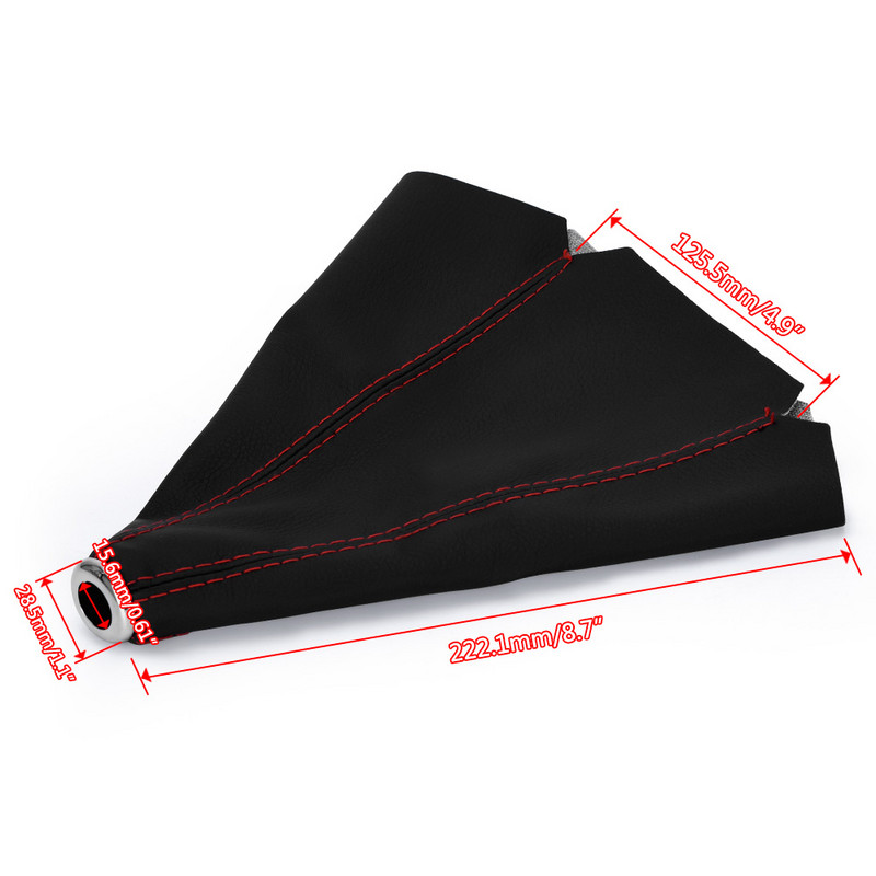 Guler de schimbător de viteze de mașină universal din piele PU de 16 mm Fibră de carbon Auto Buton schimbător de viteze pentru schimbător de viteze Ghid