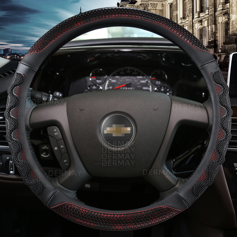 Chevrolet Express DERMAY autó kormánykerék burkolatához mikroszálas bőr + szilikagél masszázs csúszásmentes autótartozékok