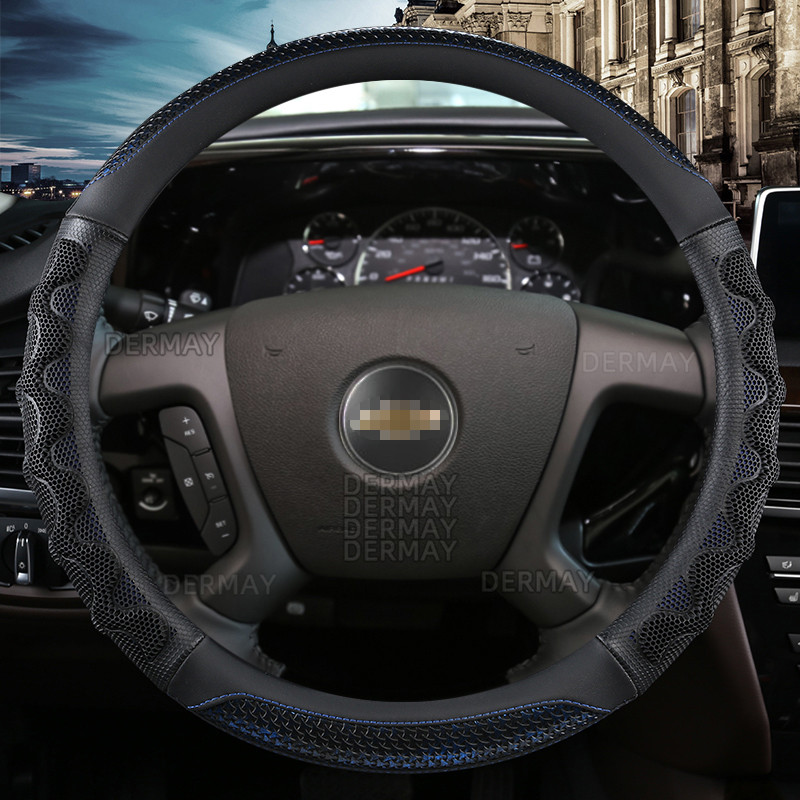Chevrolet Express DERMAY autó kormánykerék burkolatához mikroszálas bőr + szilikagél masszázs csúszásmentes autótartozékok