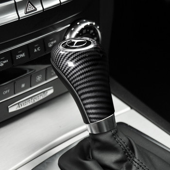 ABS από ανθρακονήματα για Mercedes Benz W204 W211 W212 W169 CLS ACEG Κάλυμμα κουμπιού αλλαγής ταχυτήτων αυτοκινήτου κατηγορίας Αυτοκόλλητο Αυτοκόλλητο αξεσουάρ