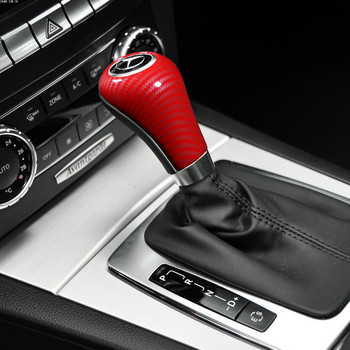 Въглеродни влакна ABS за Mercedes Benz W204 W211 W212 W169 CLS ACEG Class Автомобилен капак на копчето за превключване на скоростите Стикер за декоративни аксесоари