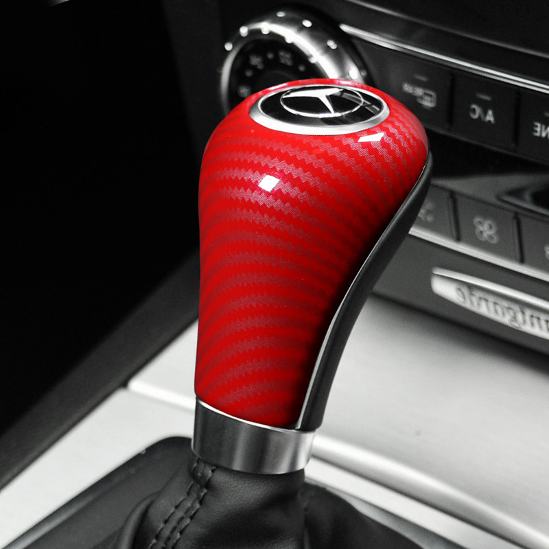 ABS din fibră de carbon pentru Mercedes Benz W204 W211 W212 W169 CLS ACEG Clasa mașină Buton schimbător de viteze Capac Trim Autocolant Accesorii auto