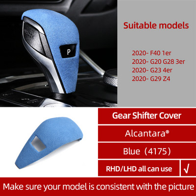 TPIC Alcantara Wrap Autocolante pentru capacul butonului schimbătorului de viteze pentru BMW F40 G20 G28 325li 325i G23 G29 Z4 Accesorii pentru ornamente pentru cadru