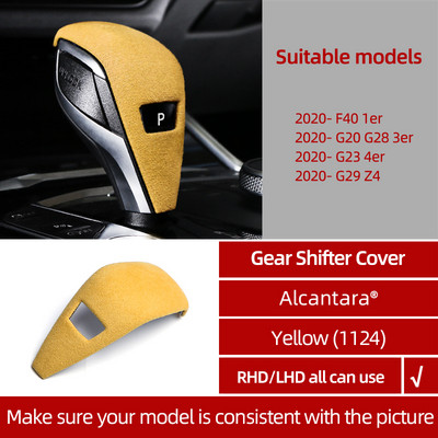 TPIC Alcantara Wrap Autocolante pentru capacul butonului schimbătorului de viteze pentru BMW F40 G20 G28 325li 325i G23 G29 Z4 Accesorii pentru ornamente pentru cadru