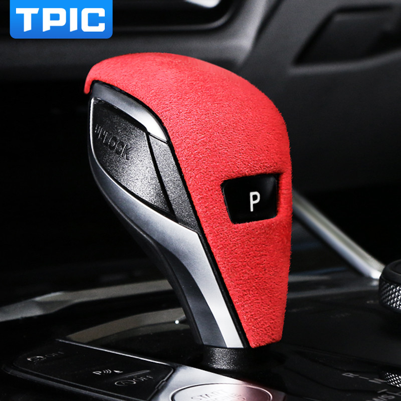 TPIC Alcantara Wrap Autocolante pentru capacul butonului schimbătorului de viteze pentru BMW F40 G20 G28 325li 325i G23 G29 Z4 Accesorii pentru ornamente pentru cadru