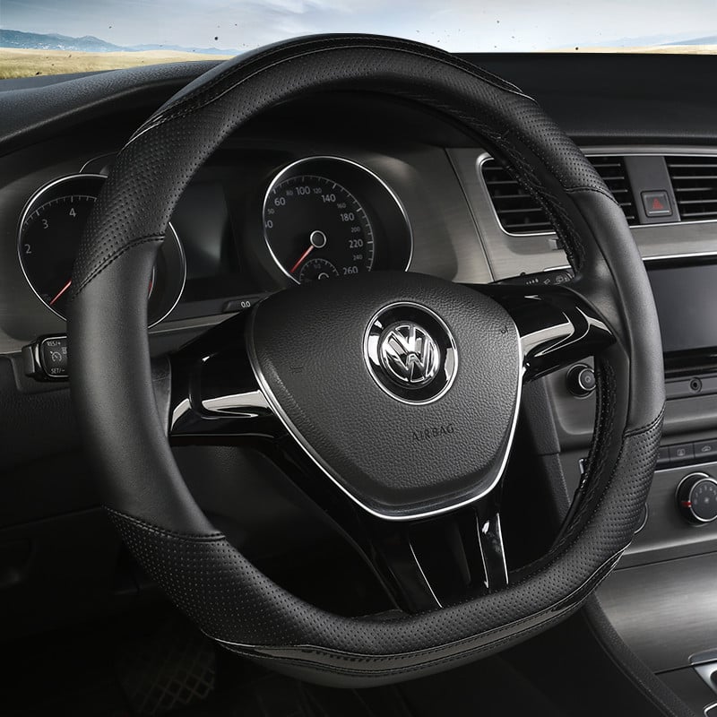 D alakú autó kormánykerék burkolat bőr Golf K3 POLO JATTA Suzuki Swift Nissan Rogue 2017 2018 2019 2020