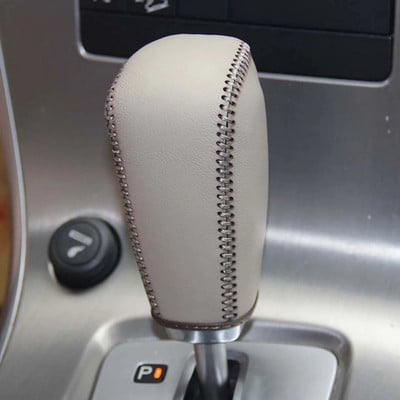 Kézzel varrott valódi bőr sebességváltó nyakörvek autós sebességváltó védőtok Volvo XC60 09-12 automata