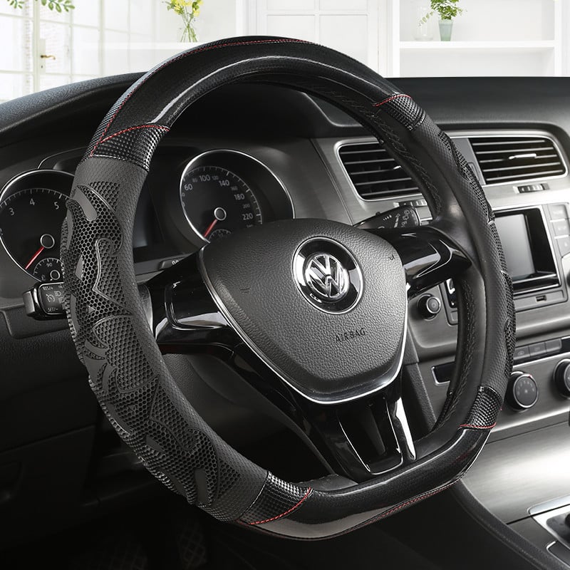 Autó kormánykerék burkolata szénszálas bőr Nissan Qashqai J11 X-trail T32 típushoz VW GOLF 7 2015 POLO JATTA Passat Tiguanhoz