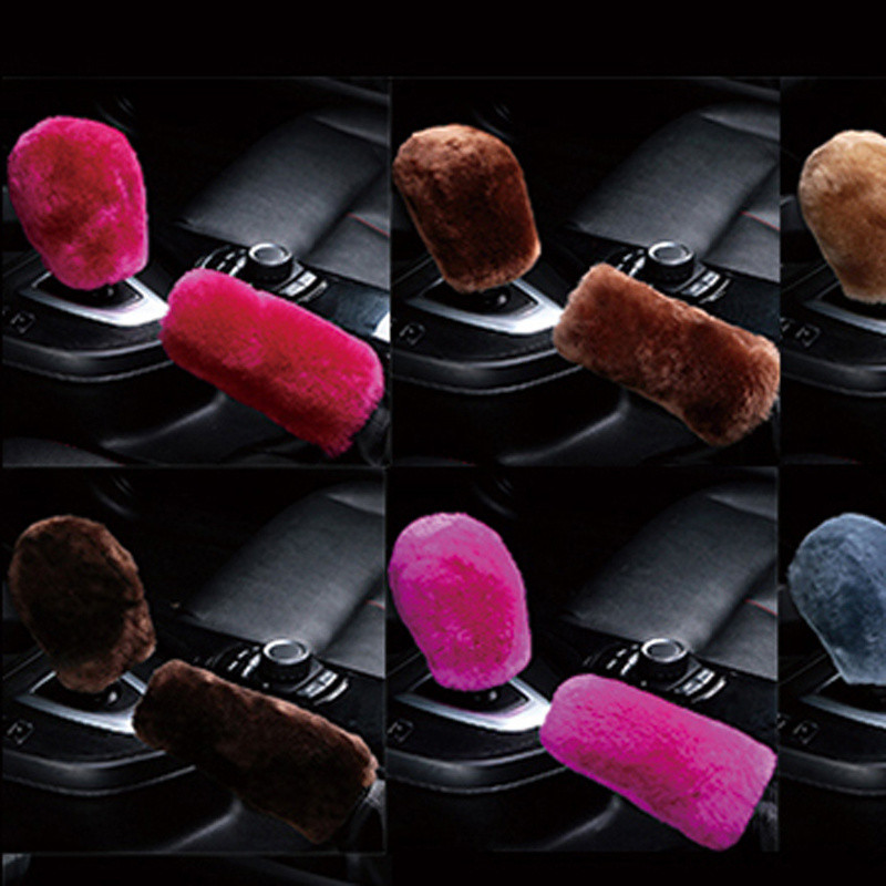 Iarnă blană de pluș mașină capac frână de mână capac buton schimbător pentru Mercedes-Benz toate clasele ABCESGM ML CL CLK CLS GL GLK R SL SLK