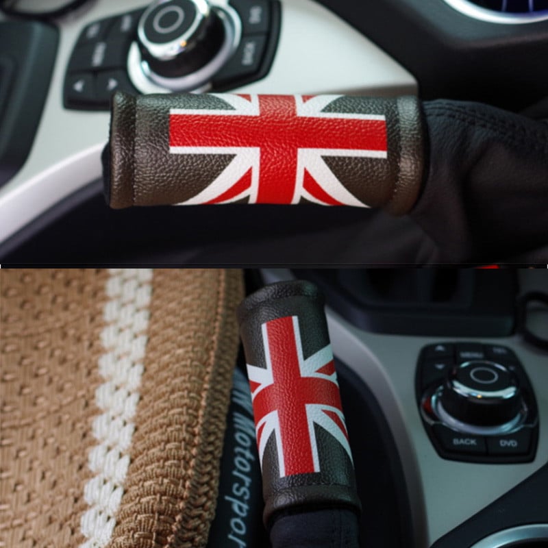 Belső dekoráció Kézifék fogantyú bőr borítású kárpit matrica Mini Cooper S JCW R55 R56 R60 F55 F56 F60 autótartozékokhoz