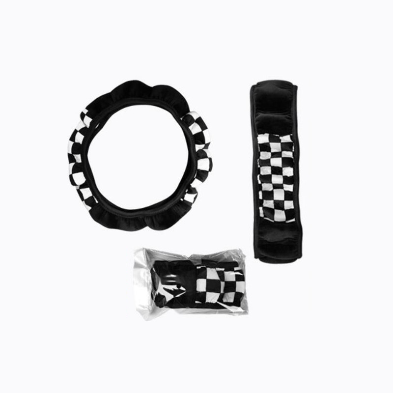 Universal 38cm βελούδινο ύφασμα διακόσμηση αυτοκινήτου Κάλυμμα τιμονιού αυτοκινήτου Καλύμματα τιμονιού αυτοκινήτου για αξεσουάρ αυτοκινήτου τιμονιού αυτοκινήτου