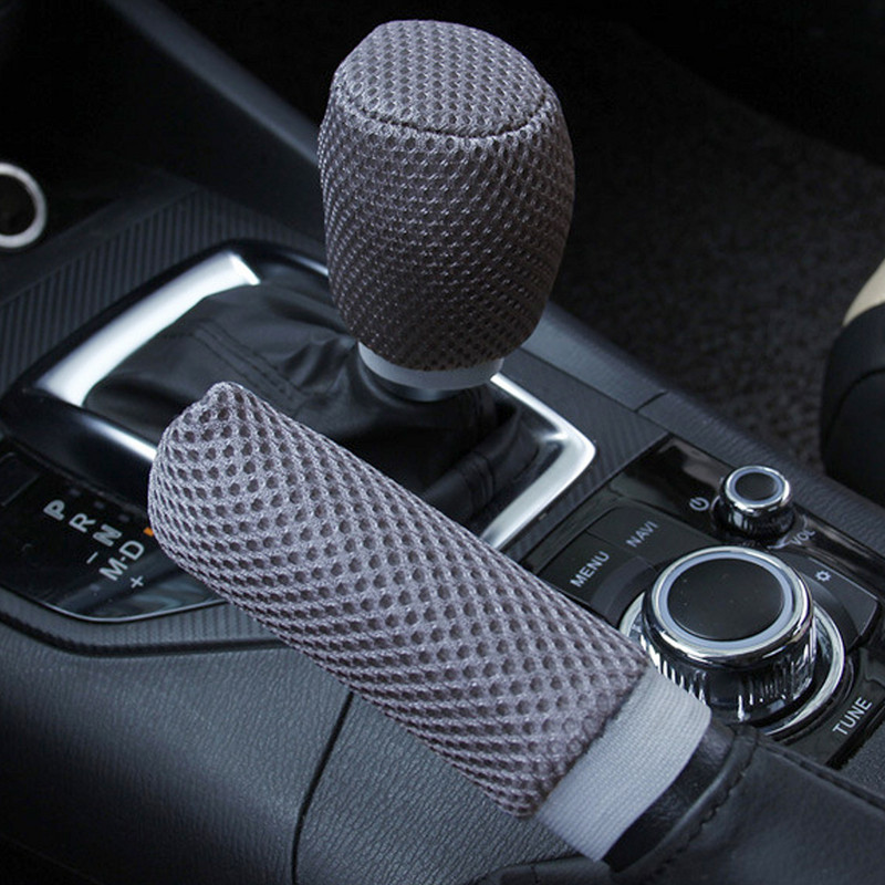 2db/készlet Autós kézifék markolat Kézifék burkolat hüvely Univerzális kézifék sebességváltó gomb burkolat Auto dekoráció csúszásgátló