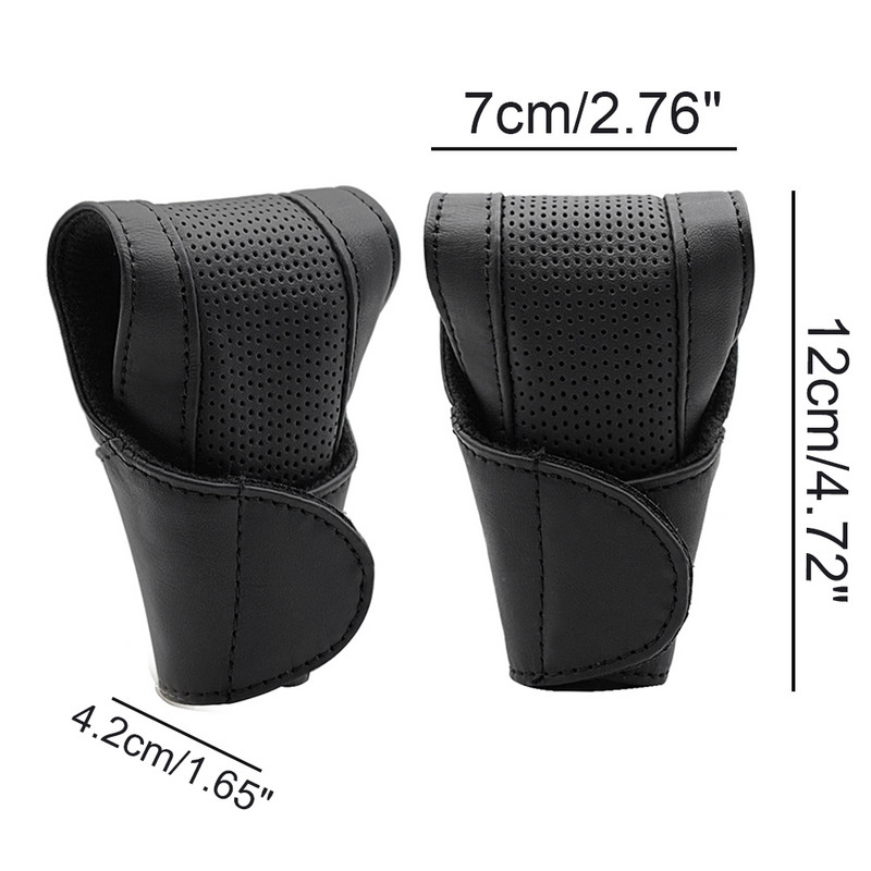 Huse pentru butoanele schimbătorului de viteze de mașină din piele Carcasă cutie de viteze anti-alunecare Levier de schimbător de viteze Maner accesorii de protecție