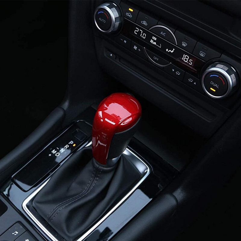 Sport stílusú, szénszálas nyomtatású sebességváltó gomb burkolata csúszásgátló lágy Mazda 2 3 6 CX-3 CX-5 modellhez