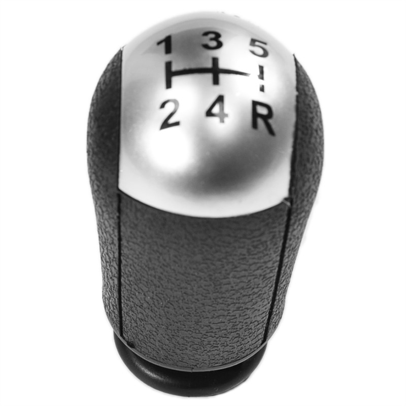 Buton schimbător de viteze pentru mașină cu 5 viteze, mâner galvanizat, husă din piele pentru Ford Focus MK2 2005 2006 2007 2008