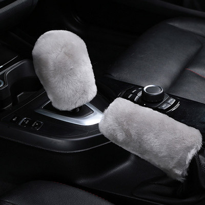 Iarnă de pluș blană mașină frână de mână capac buton schimbător pentru Honda CRV Accord Odeysey Crosstour FIT Jazz City Civic JADE Crider