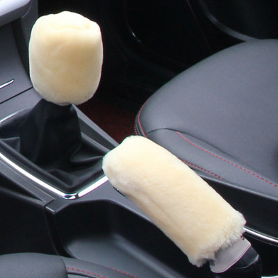 Iarnă de pluș blană mașină frână de mână capac buton schimbător pentru Honda CRV Accord Odeysey Crosstour FIT Jazz City Civic JADE Crider