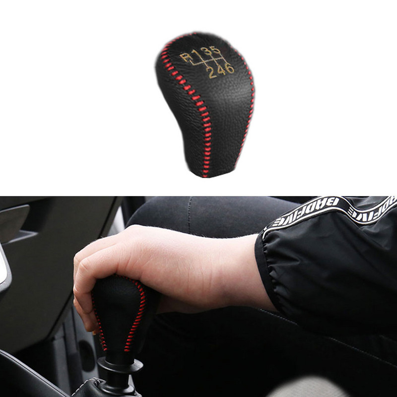 Nahast käigukangi nupu kate mudelile HYUNDAI i10 i20 iX20 i30 i40 ix35 Genesis SANTA FE Sonata Tucson Accessories 6-käigulise käigukasti kate