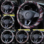 Új univerzális 37-38 cm-es autó kormánykerék burkolat népi egyedi len kerékburkolat csúszásgátló Four Seasons Car Styling