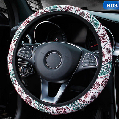 Új univerzális 37-38 cm-es autó kormánykerék burkolat népi egyedi len kerékburkolat csúszásgátló Four Seasons Car Styling
