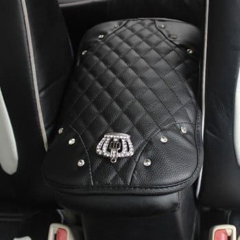 Универсален капак за волан на кола Bling Rhinestone Crystal Car Interior Decro with Crystal Crown Accessories Черен