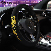 37–38 cm automobilio vairo dangtelis Blizgantis aukso spalvos gėlių spausdinimas neslystantis universalus automatinio vairo apsaugos salono priedai