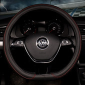D alakú bőr autós kormányburkolat Four Seasons kormánykerékagyak VW GOLF 7 2015 POLO JATTA belső kiegészítőkhöz