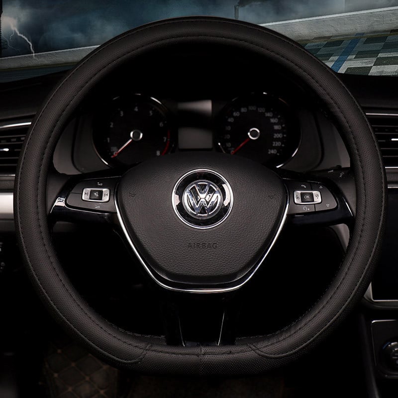 D alakú bőr autós kormányburkolat Four Seasons kormánykerékagyak VW GOLF 7 2015 POLO JATTA belső kiegészítőkhöz