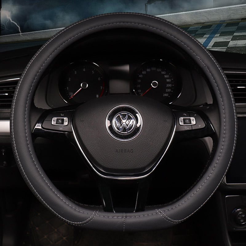 D alakú bőr autós kormányburkolat Four Seasons kormánykerékagyak VW GOLF 7 2015 POLO JATTA belső kiegészítőkhöz
