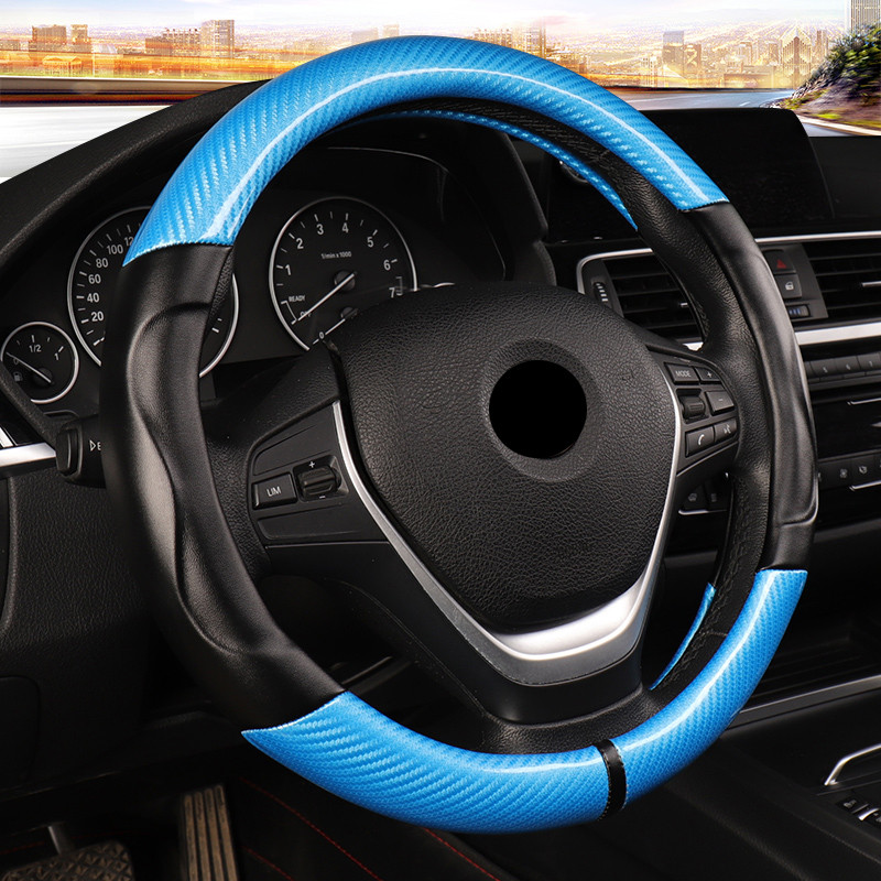 Carbon Fiber Sport autó kormánykerék burkolat Mikroszálas bőr M 38cm Méret BMW X1 X3 X5 X6 E36 E39 E46 E30 E60 E90 E92