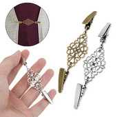 1 DB Retro Cardigan Clip Cape Kendő ing Pulóver Gallér Duck Clip Pearl Strasszos Blúz Csat Ruházat Dekoráció Bross Pin