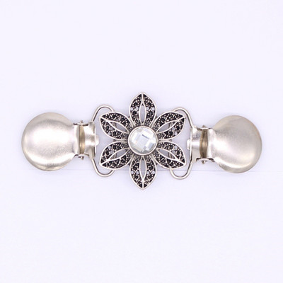 1 DB Retro Cardigan Clip Cape Kendő ing Pulóver Gallér Duck Clip Pearl Strasszos Blúz Csat Ruházat Dekoráció Bross Pin