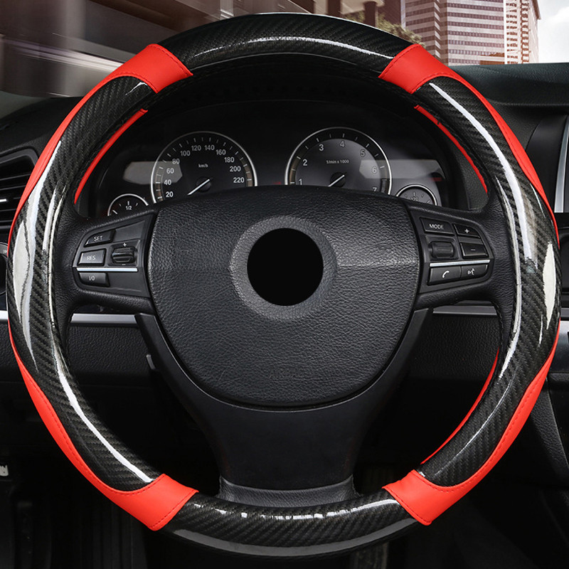 7 színű autó kormánykerék burkolata szénszálas csúszásmentes kopásálló Volant Auto Car Styling Funda Volante autótartozékok