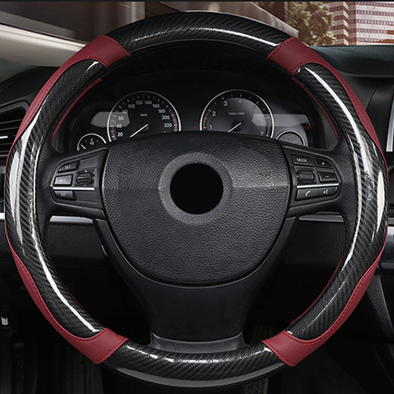 7 színű autó kormánykerék burkolata szénszálas csúszásmentes kopásálló Volant Auto Car Styling Funda Volante autótartozékok
