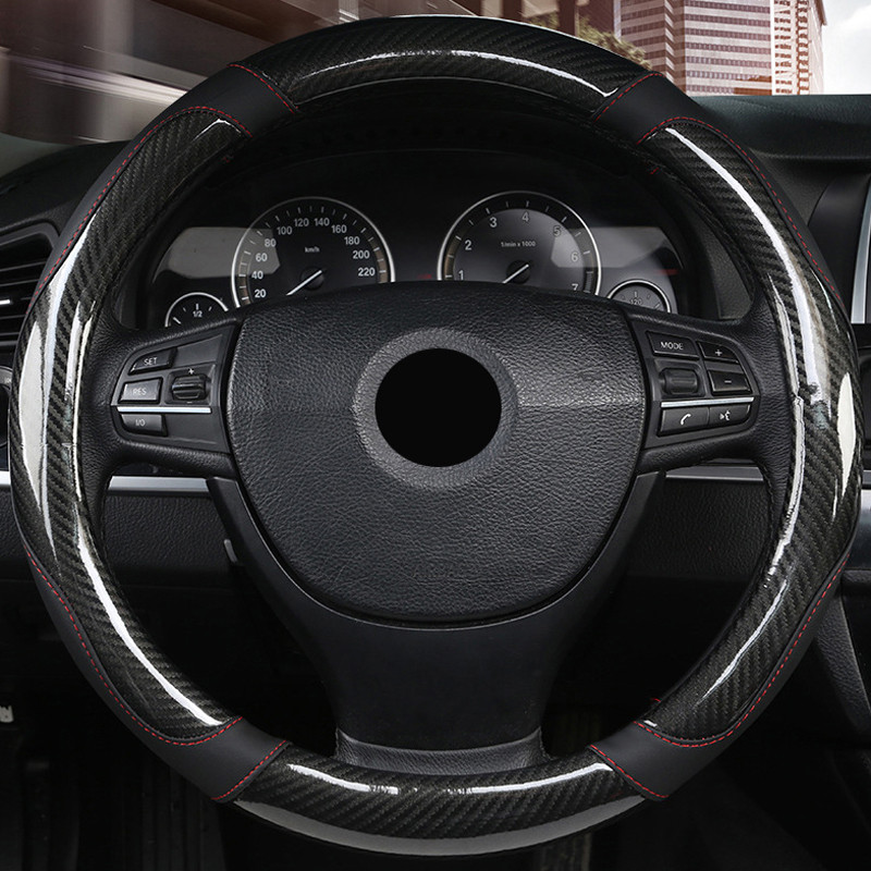 7 színű autó kormánykerék burkolata szénszálas csúszásmentes kopásálló Volant Auto Car Styling Funda Volante autótartozékok
