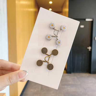 Naiste prossikomplekt, pingutav vöökoht Prossid naistele seelikpüksid teksad Reguleeritava vöökoha klambriga metallist nööpnõelad rõivamanused