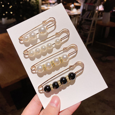 5/10 бр./опаковка Сладки емайлирани брошки Игли Перлено деколте Малка яка Ревер Игла Катарама Хиджаб Фиксирани дрехи Брошка Шал Комплекти бижута