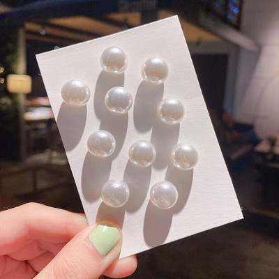 5/10 бр./опаковка Сладки емайлирани брошки Игли Перлено деколте Малка яка Ревер Игла Катарама Хиджаб Фиксирани дрехи Брошка Шал Комплекти бижута