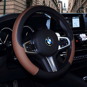 Rūpnīcas izpārdošana Ādas automašīnas stūres pārsegs BMW f30 f10 e46 x5 e70 x1 x3 e39 x5 x4 f11 visiem modeļiem Car-Styling