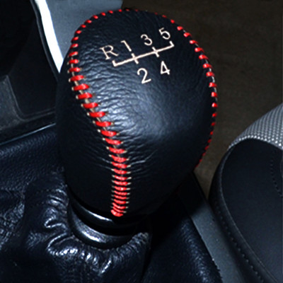 1-osaline mustast nahast auto käigukangi pea käigukangi nupu kaitseümbris Chevrolet Chevy Cruze 2009–2014 tarvikute jaoks