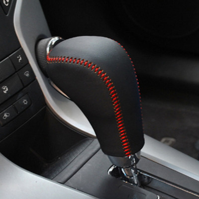 1-osaline mustast nahast auto käigukangi pea käigukangi nupu kaitseümbris Chevrolet Chevy Cruze 2009–2014 tarvikute jaoks