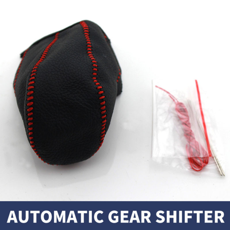 1-osaline mustast nahast auto käigukangi pea käigukangi nupu kaitseümbris Chevrolet Chevy Cruze 2009–2014 tarvikute jaoks