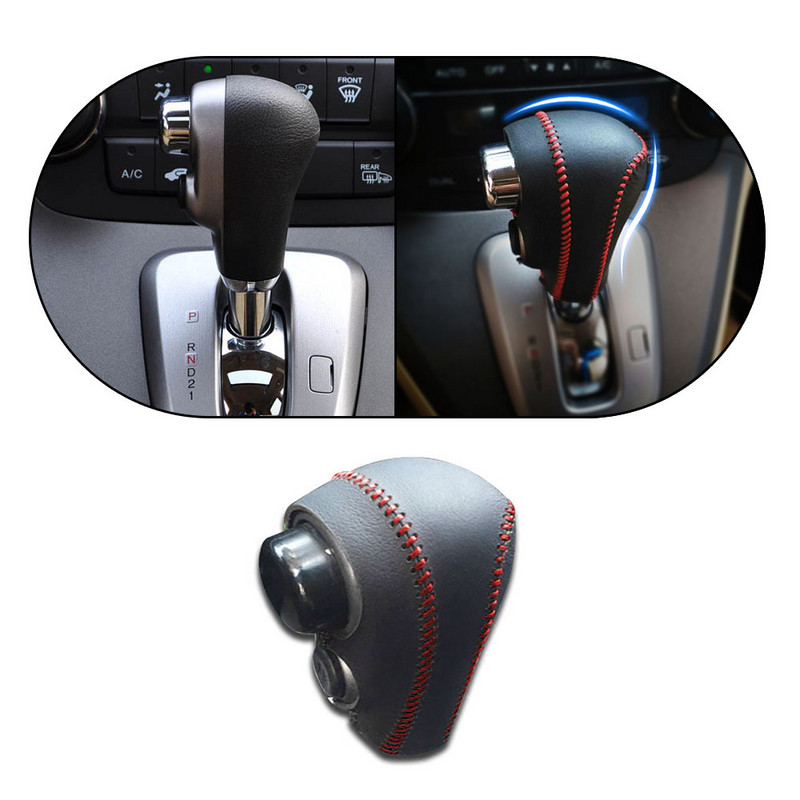 Honda CRV-hez 2008 2009 2010 2011 2012-2014 AT 1 db PU bőr kézifék váltógomb burkolat Sebességváltóház Autó dekor váltógomb héj