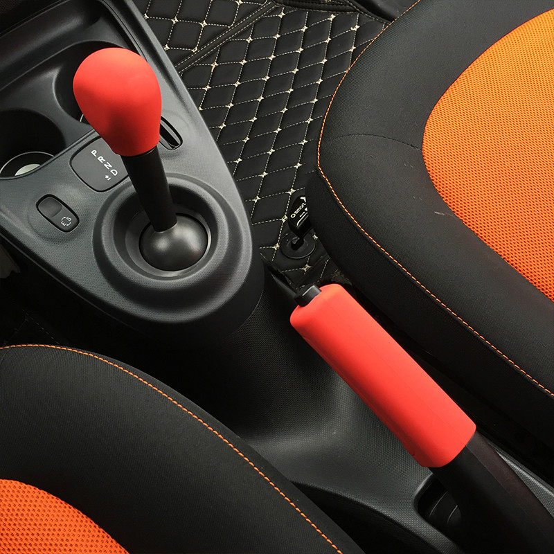 Benz Smart Fortwo 07-17 szilikon autóhoz, sebességváltó gomb burkolata sebességváltó fejfedő bőr csúszásmentes kézifék kézifék kulcstartó szőnyeg