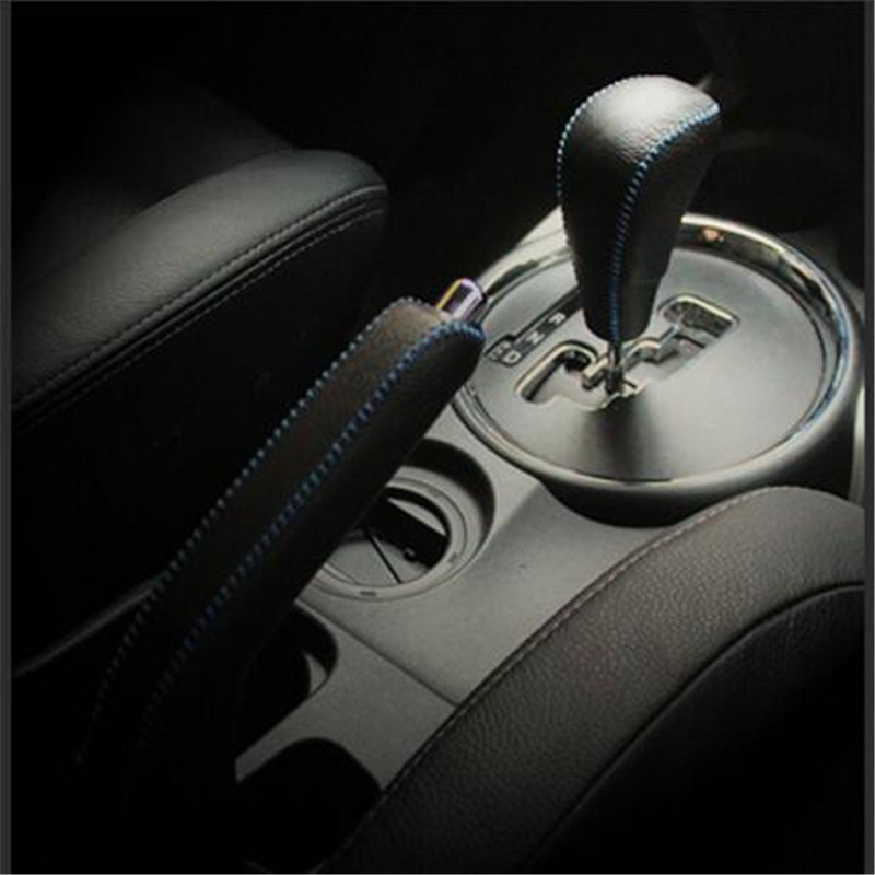 Autóstílusú kézifék váltófék Cover Protection dekoratív bőr borítású tok Mitsubishi ASX Outlander Auto tartozékokhoz