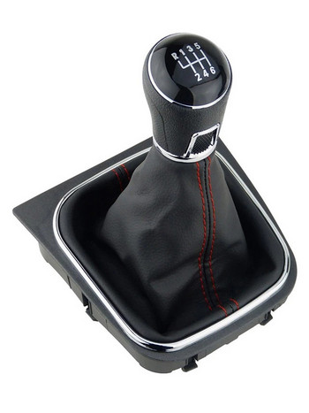 Κουμπί αλλαγής ταχυτήτων 5 / 6 ταχυτήτων με κολάρο Μοχλός αλλαγής ταχυτήτων Κάλυμμα κατά της σκόνης για Golf Car Shift Red Line Dust