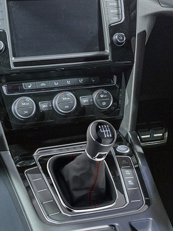 Κουμπί αλλαγής ταχυτήτων 5 / 6 ταχυτήτων με κολάρο Μοχλός αλλαγής ταχυτήτων Κάλυμμα κατά της σκόνης για Golf Car Shift Red Line Dust