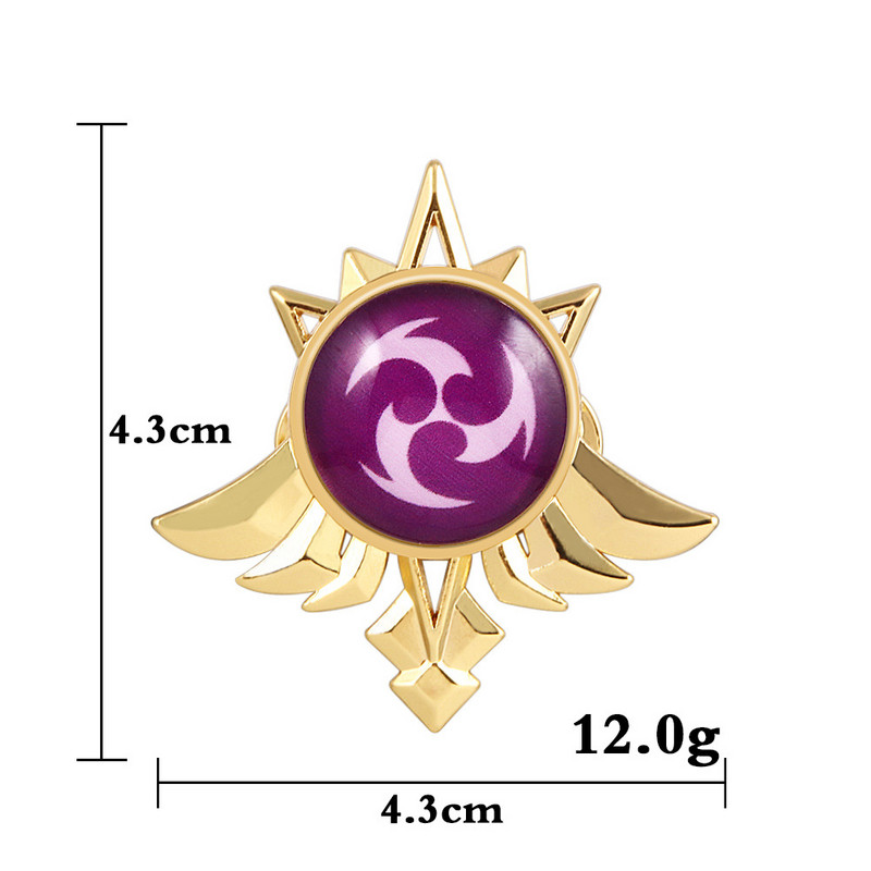 Játék Genshin Impact Eyes Of God Mondstadt Pins Brossok Luminous 7 Element Kawaii Cosplay jelvények